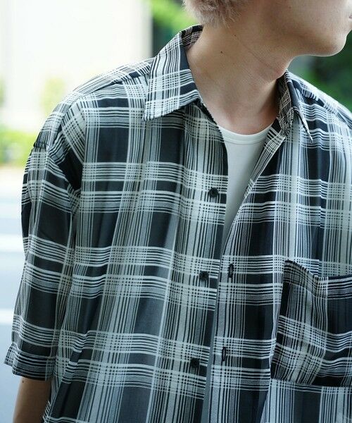 MEN'S BIGI / メンズビギ シャツ・ブラウス | チェックシアールーズ半袖シャツ | 詳細11