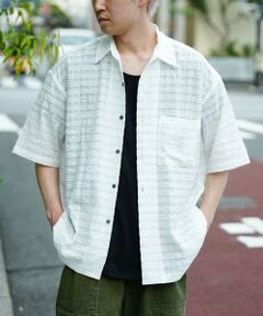 MEN'S BIGI / メンズビギ シャツ・ブラウス | ドビーチェックシアールーズ半袖シャツ
