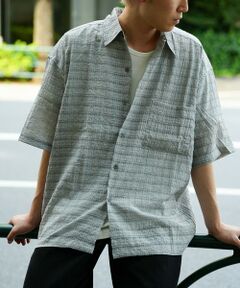 MEN'S BIGI / メンズビギ シャツ・ブラウス | ドビーチェックシアールーズ半袖シャツ