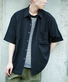 MEN'S BIGI / メンズビギ シャツ・ブラウス | ドビーチェックシアールーズ半袖シャツ