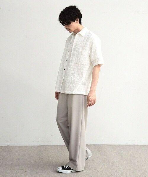 MEN'S BIGI / メンズビギ シャツ・ブラウス | ドビーチェックシアールーズ半袖シャツ | 詳細4