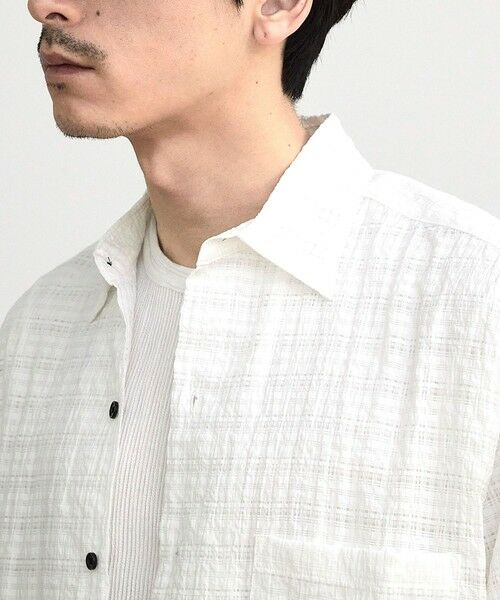 MEN'S BIGI / メンズビギ シャツ・ブラウス | ドビーチェックシアールーズ半袖シャツ | 詳細7