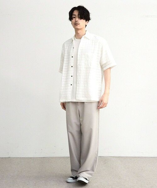MEN'S BIGI / メンズビギ シャツ・ブラウス | ドビーチェックシアールーズ半袖シャツ | 詳細3
