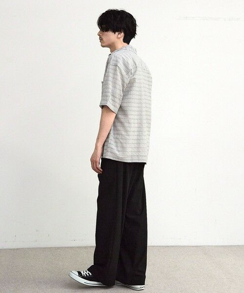 MEN'S BIGI / メンズビギ シャツ・ブラウス | ドビーチェックシアールーズ半袖シャツ | 詳細15