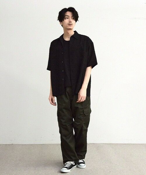 MEN'S BIGI / メンズビギ シャツ・ブラウス | ドビーチェックシアールーズ半袖シャツ | 詳細25