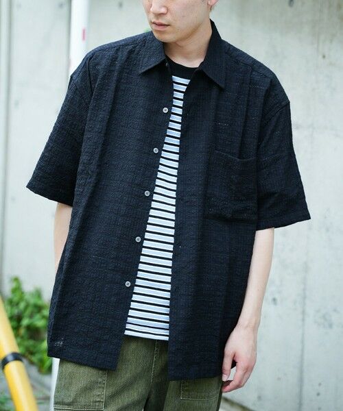 MEN'S BIGI / メンズビギ シャツ・ブラウス | ドビーチェックシアールーズ半袖シャツ | 詳細23