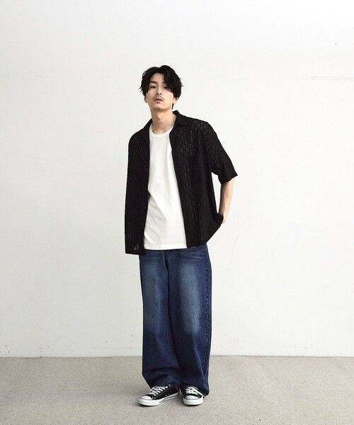 MEN'S BIGI / メンズビギ シャツ・ブラウス | レースシアールーズ半袖シャツ | 詳細1