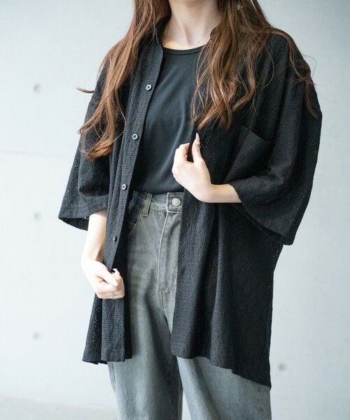 MEN'S BIGI / メンズビギ シャツ・ブラウス | レースシアールーズ半袖シャツ | 詳細5