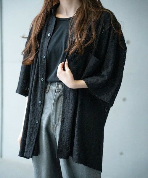 MEN'S BIGI / メンズビギ シャツ・ブラウス | レースシアールーズ半袖シャツ | 詳細6