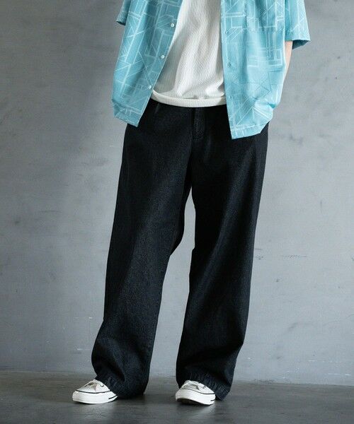 MEN'S BIGI / メンズビギ その他パンツ | 8.5ozデニムツータックワイドスラックス（ブラック）