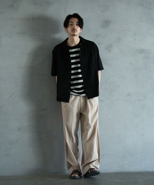 MEN'S BIGI / メンズビギ その他パンツ | リネン混ツータックワイドスラックス | 詳細3