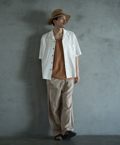 MEN'S BIGI / メンズビギ その他パンツ | リネン混ツータックワイドスラックス | 詳細1