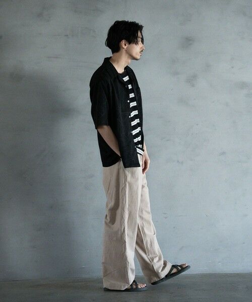 MEN'S BIGI / メンズビギ その他パンツ | リネン混ツータックワイドスラックス | 詳細6