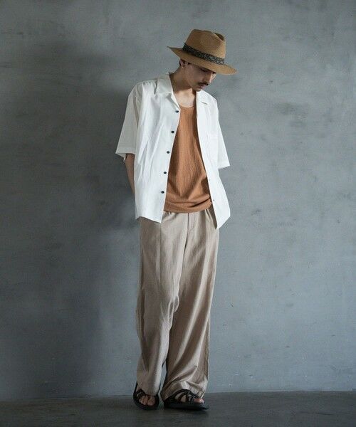 MEN'S BIGI / メンズビギ その他パンツ | リネン混ツータックワイドスラックス | 詳細8