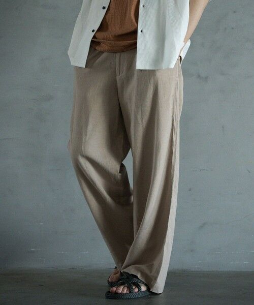 MEN'S BIGI / メンズビギ その他パンツ | リネン混ツータックワイドスラックス | 詳細12