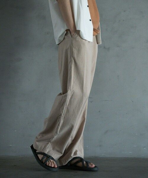 MEN'S BIGI / メンズビギ その他パンツ | リネン混ツータックワイドスラックス | 詳細13