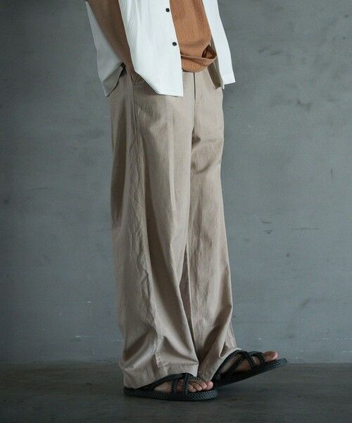 MEN'S BIGI / メンズビギ その他パンツ | リネン混ツータックワイドスラックス | 詳細14