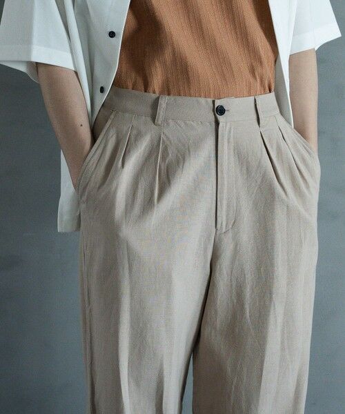 MEN'S BIGI / メンズビギ その他パンツ | リネン混ツータックワイドスラックス | 詳細15