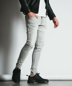MEN'S BIGI / メンズビギ デニムパンツ | 【ハイパーストレッチスキニー】リペアデニム ジェギンス