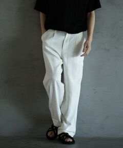 MEN'S BIGI / メンズビギ その他パンツ | リネン混ワンタックワイドテーパードパンツ