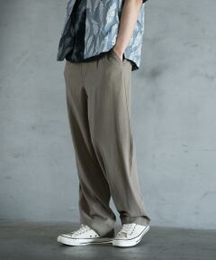 MEN'S BIGI / メンズビギ その他パンツ | リネン混ワンタックワイドテーパードパンツ