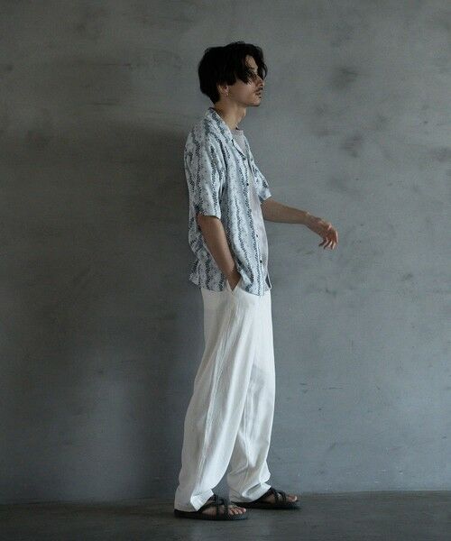 MEN'S BIGI / メンズビギ その他パンツ | リネン混ワンタックワイドテーパードパンツ | 詳細10