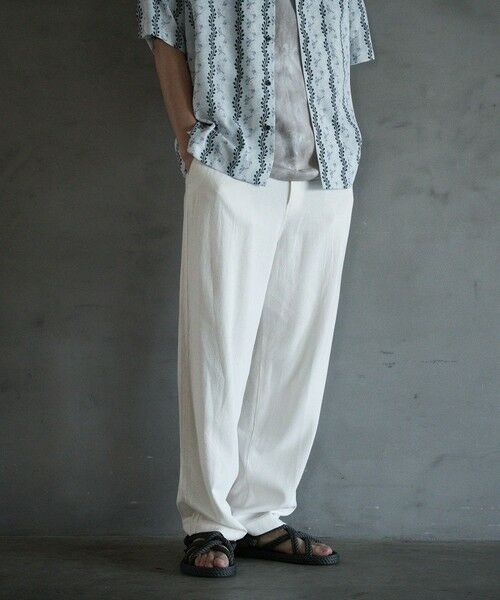 MEN'S BIGI / メンズビギ その他パンツ | リネン混ワンタックワイドテーパードパンツ | 詳細12