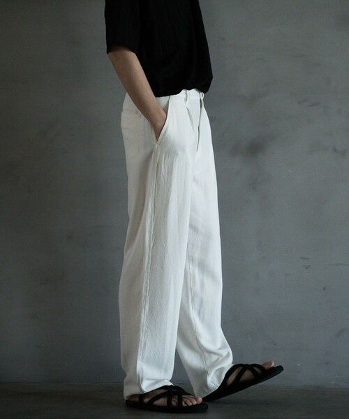 MEN'S BIGI / メンズビギ その他パンツ | リネン混ワンタックワイドテーパードパンツ | 詳細6