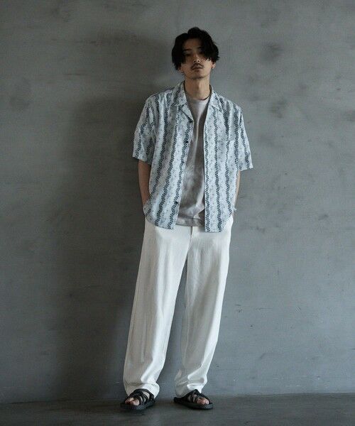 MEN'S BIGI / メンズビギ その他パンツ | リネン混ワンタックワイドテーパードパンツ | 詳細8