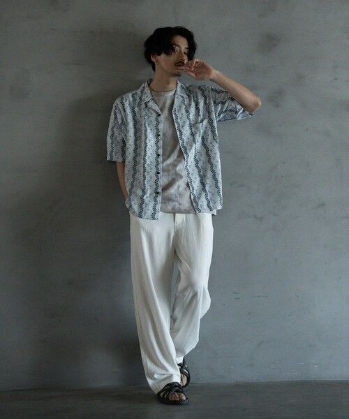 MEN'S BIGI / メンズビギ その他パンツ | リネン混ワンタックワイドテーパードパンツ | 詳細9