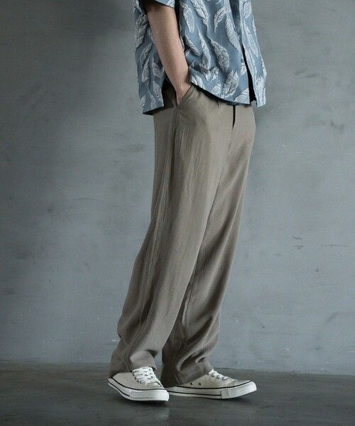 MEN'S BIGI / メンズビギ その他パンツ | リネン混ワンタックワイドテーパードパンツ | 詳細30