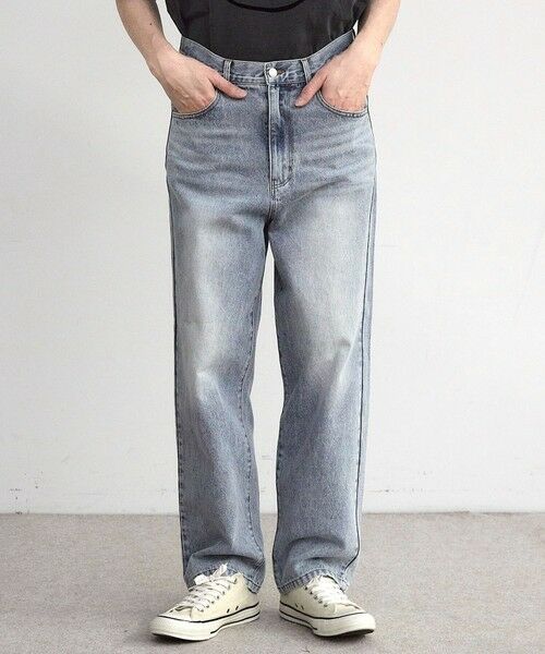 MEN'S BIGI / メンズビギ デニムパンツ | 11.5oz　5ポケットルーズストレートパンツ（ライトブルー）