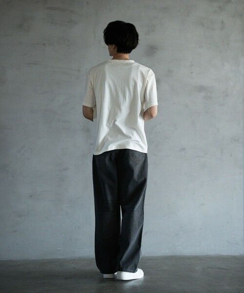 MEN'S BIGI / メンズビギ Tシャツ | ランダムテレコ ヘンリーネックTシャツ | 詳細5