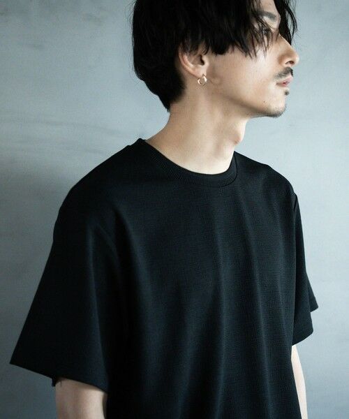 MEN'S BIGI / メンズビギ Tシャツ | ランダムメッシュ ジャガード Tシャツ | 詳細7