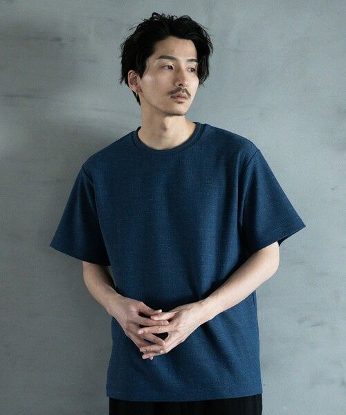 MEN'S BIGI / メンズビギ Tシャツ | ランダムメッシュ ジャガード Tシャツ | 詳細10
