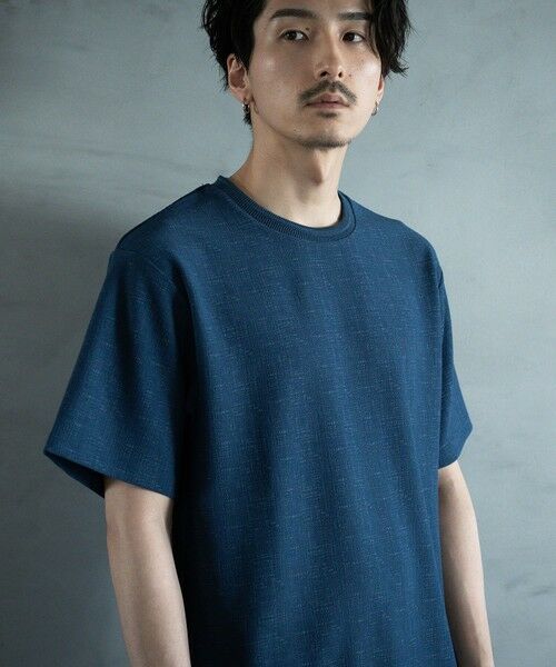 MEN'S BIGI / メンズビギ Tシャツ | ランダムメッシュ ジャガード Tシャツ | 詳細11