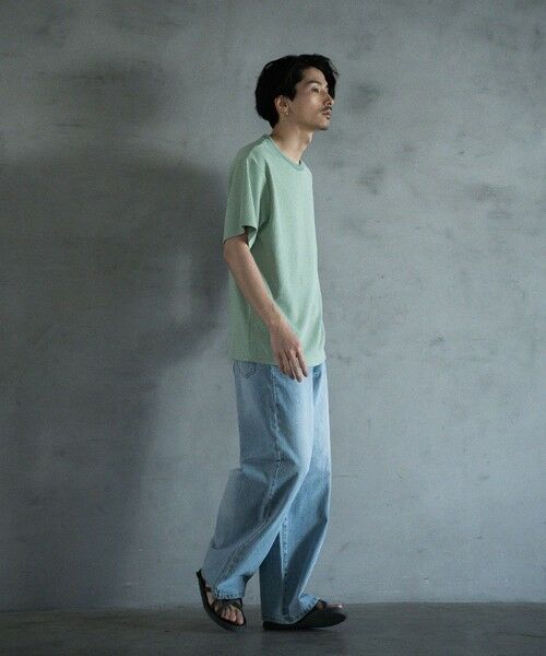 MEN'S BIGI / メンズビギ Tシャツ | ランダムメッシュ ジャガードTシャツ | 詳細2