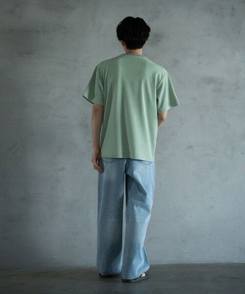 MEN'S BIGI / メンズビギ Tシャツ | ランダムメッシュ ジャガードTシャツ | 詳細3