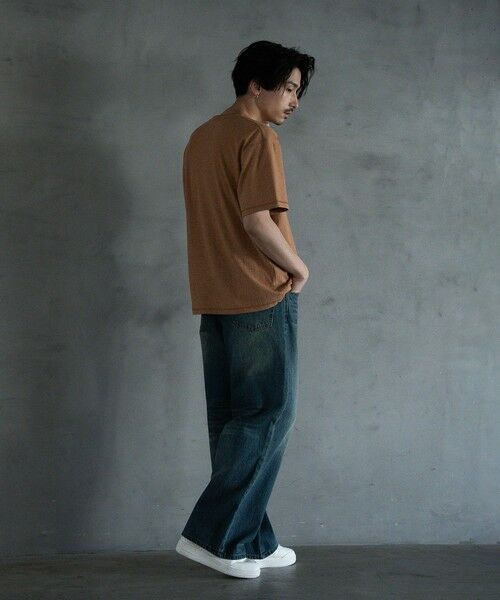 MEN'S BIGI / メンズビギ Tシャツ | ランダムテレコ ヘンリーネックTシャツ | 詳細3