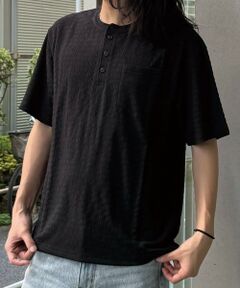 MEN'S BIGI / メンズビギ Tシャツ | スラブヘンリーネックｔシャツ
