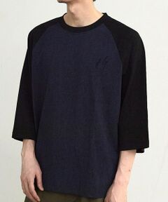 MEN'S BIGI / メンズビギ Tシャツ | 古着風ウォッシュ加工ラグランTシャツ