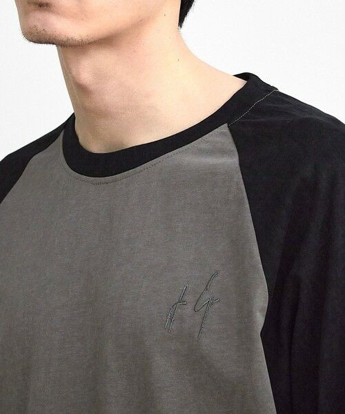 MEN'S BIGI / メンズビギ Tシャツ | 古着風ウォッシュ加工ラグランTシャツ | 詳細12