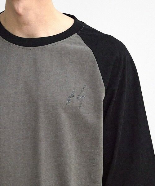 MEN'S BIGI / メンズビギ Tシャツ | 古着風ウォッシュ加工ラグランTシャツ | 詳細13