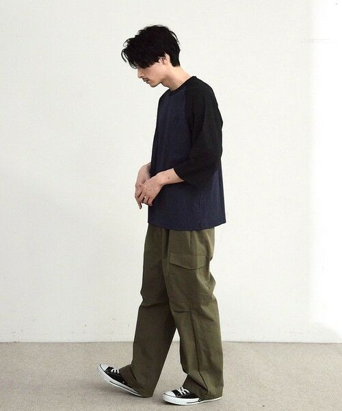 MEN'S BIGI / メンズビギ Tシャツ | 古着風ウォッシュ加工ラグランTシャツ | 詳細15