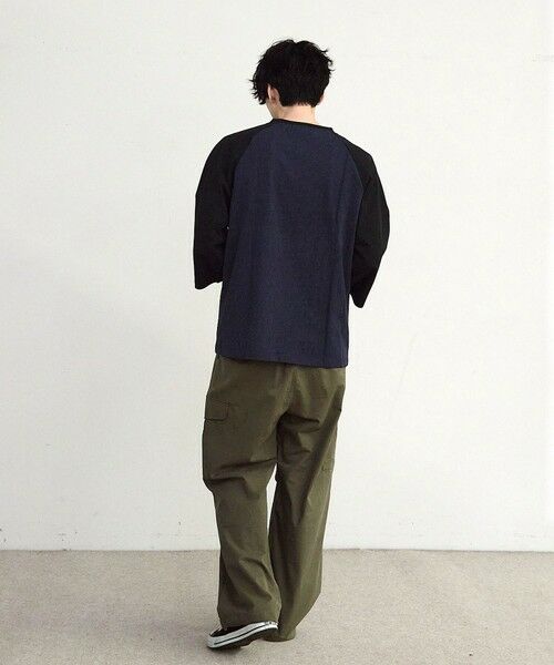 MEN'S BIGI / メンズビギ Tシャツ | 古着風ウォッシュ加工ラグランTシャツ | 詳細16