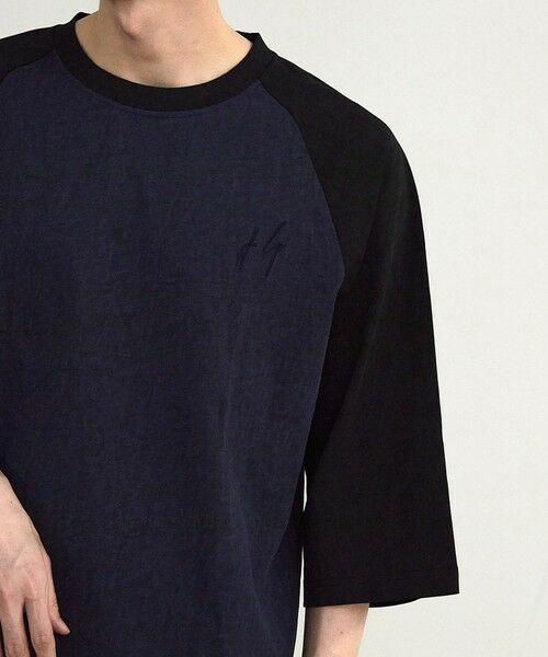 MEN'S BIGI / メンズビギ Tシャツ | 古着風ウォッシュ加工ラグランTシャツ | 詳細18