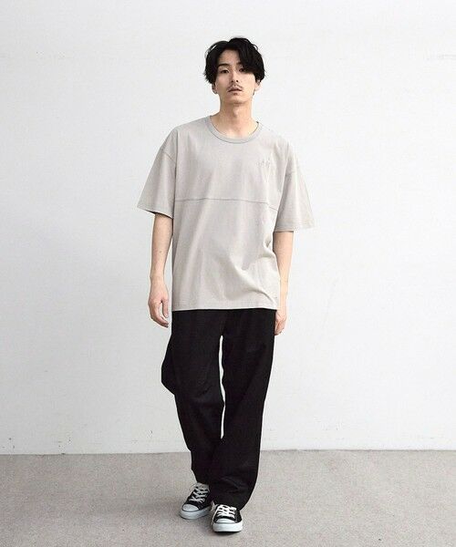 MEN'S BIGI / メンズビギ Tシャツ | 古着風ピグメント切替Tシャツ | 詳細1
