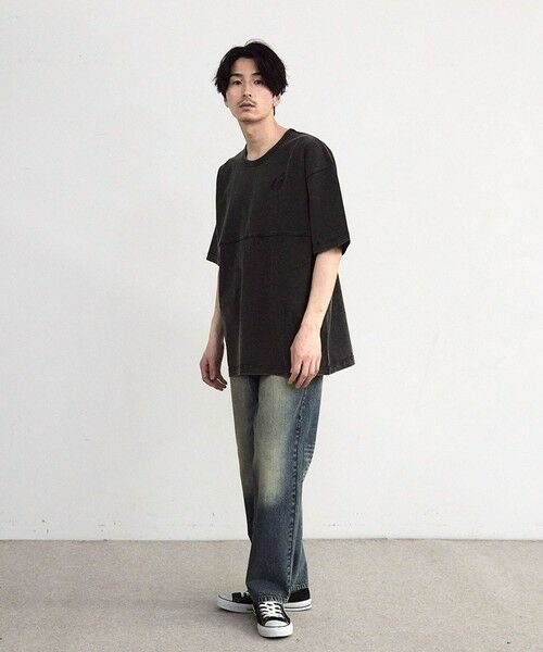 MEN'S BIGI / メンズビギ Tシャツ | 古着風ピグメント切替Tシャツ | 詳細10