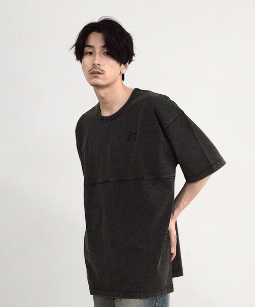MEN'S BIGI / メンズビギ Tシャツ | 古着風ピグメント切替Tシャツ | 詳細11