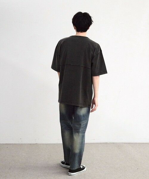 MEN'S BIGI / メンズビギ Tシャツ | 古着風ピグメント切替Tシャツ | 詳細9